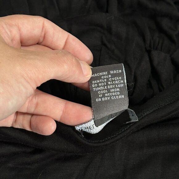 Chelsea &Theodore 2-in-1 Ruffle Dress Skirt Large Black Tier Boho Whimsigoth Emo - Picture 10 of 10